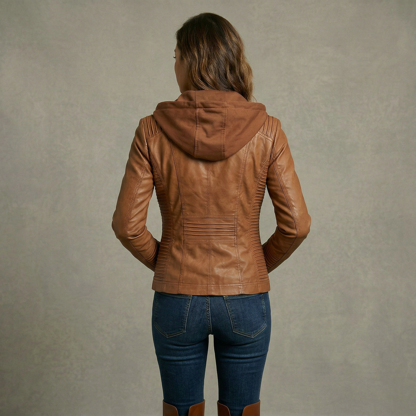 Neleena | Chaqueta Ajustada con Capucha y Cremallera
