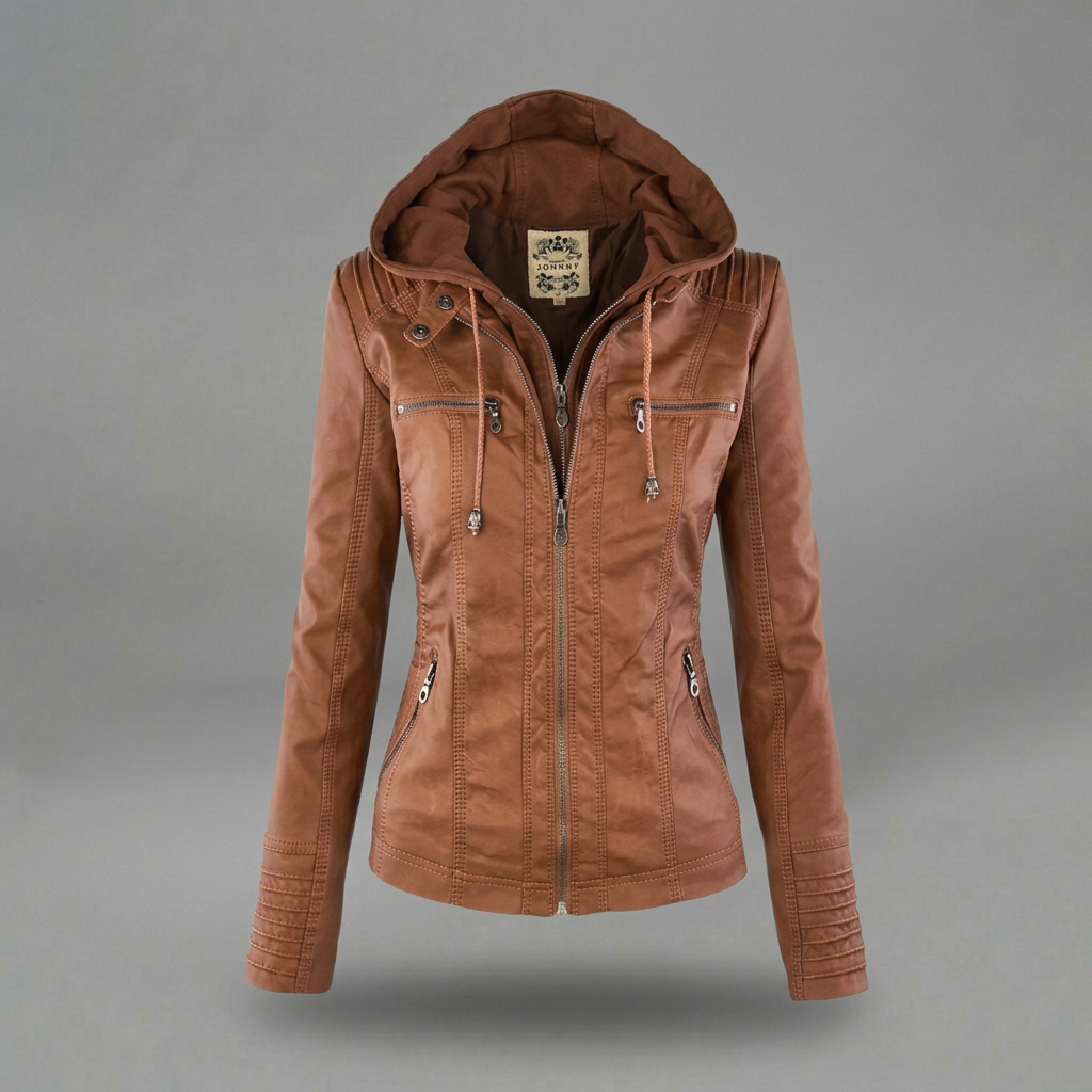 Neleena | Chaqueta Ajustada con Capucha y Cremallera