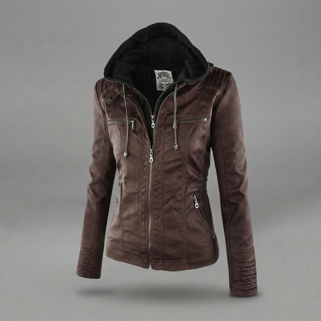 Neleena | Chaqueta Ajustada con Capucha y Cremallera