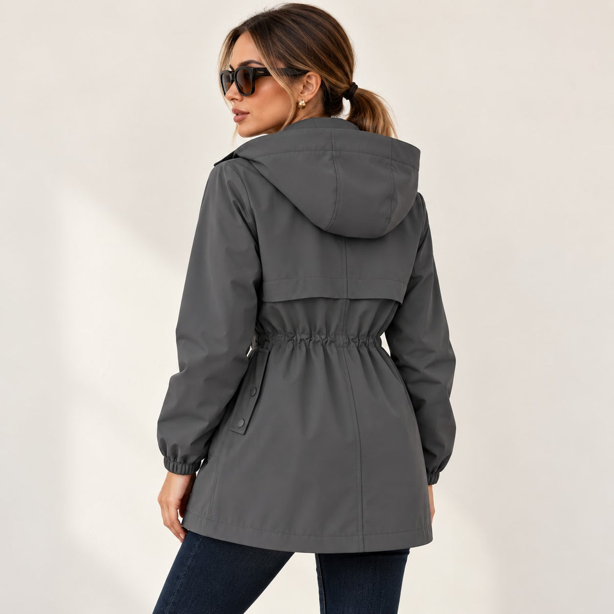 Echoglow | Parka con Capucha y Cintura Ajustable