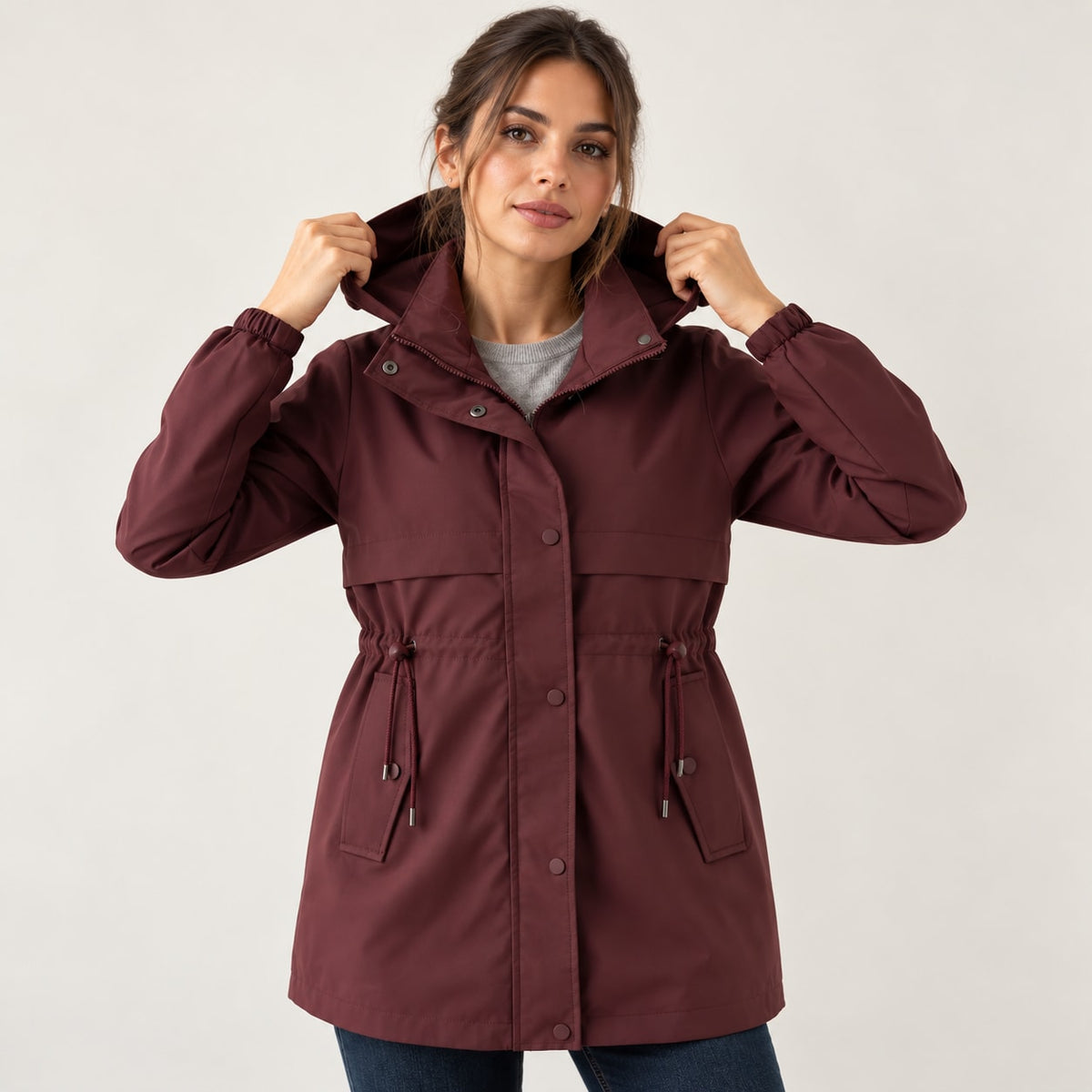 Echoglow | Parka con Capucha y Cintura Ajustable