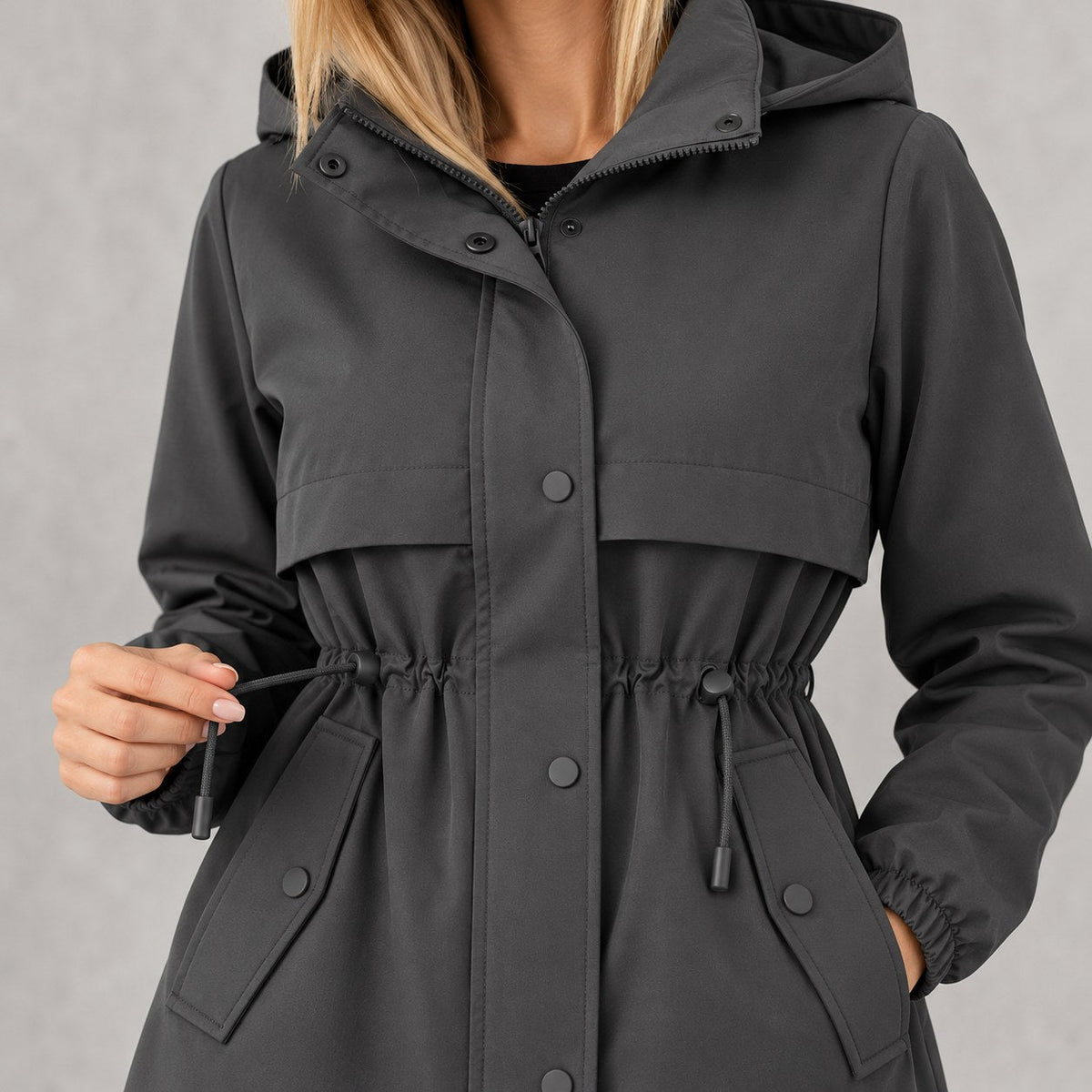 Echoglow | Parka con Capucha y Cintura Ajustable