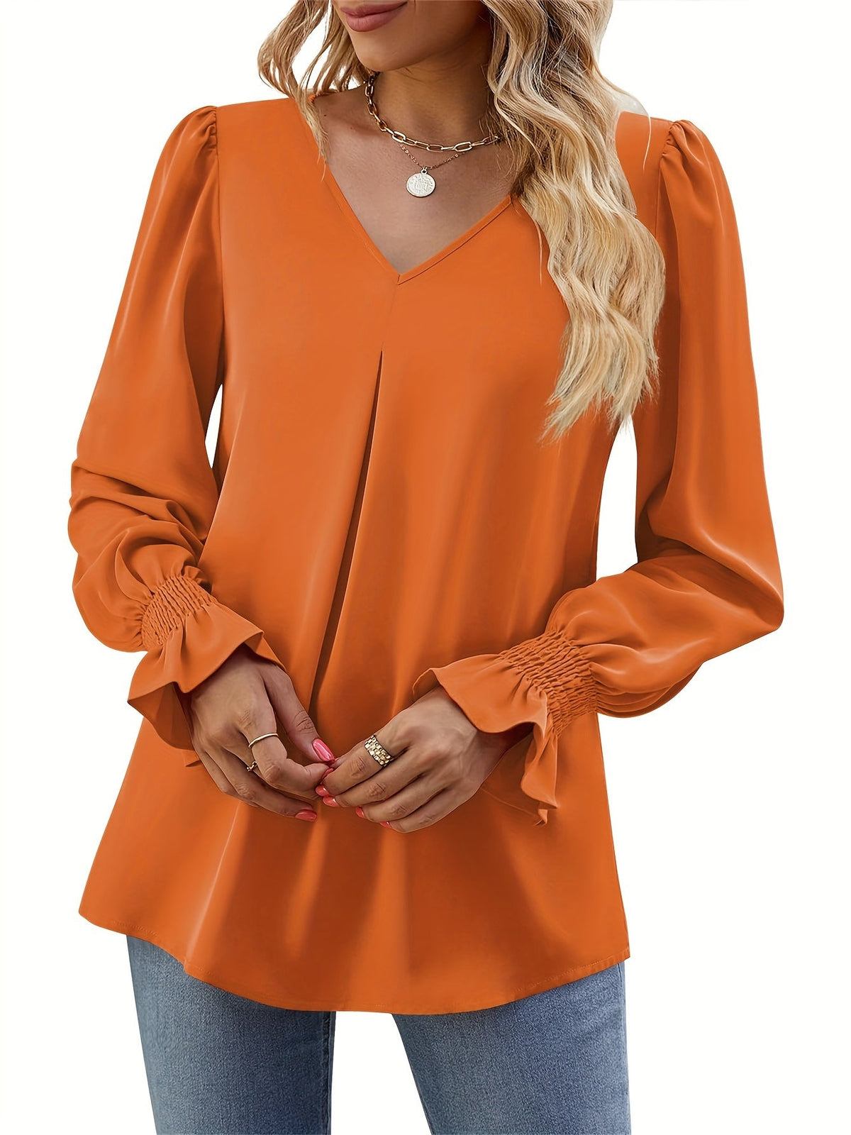 Quenisetta | Blusa de manga larga con volantes