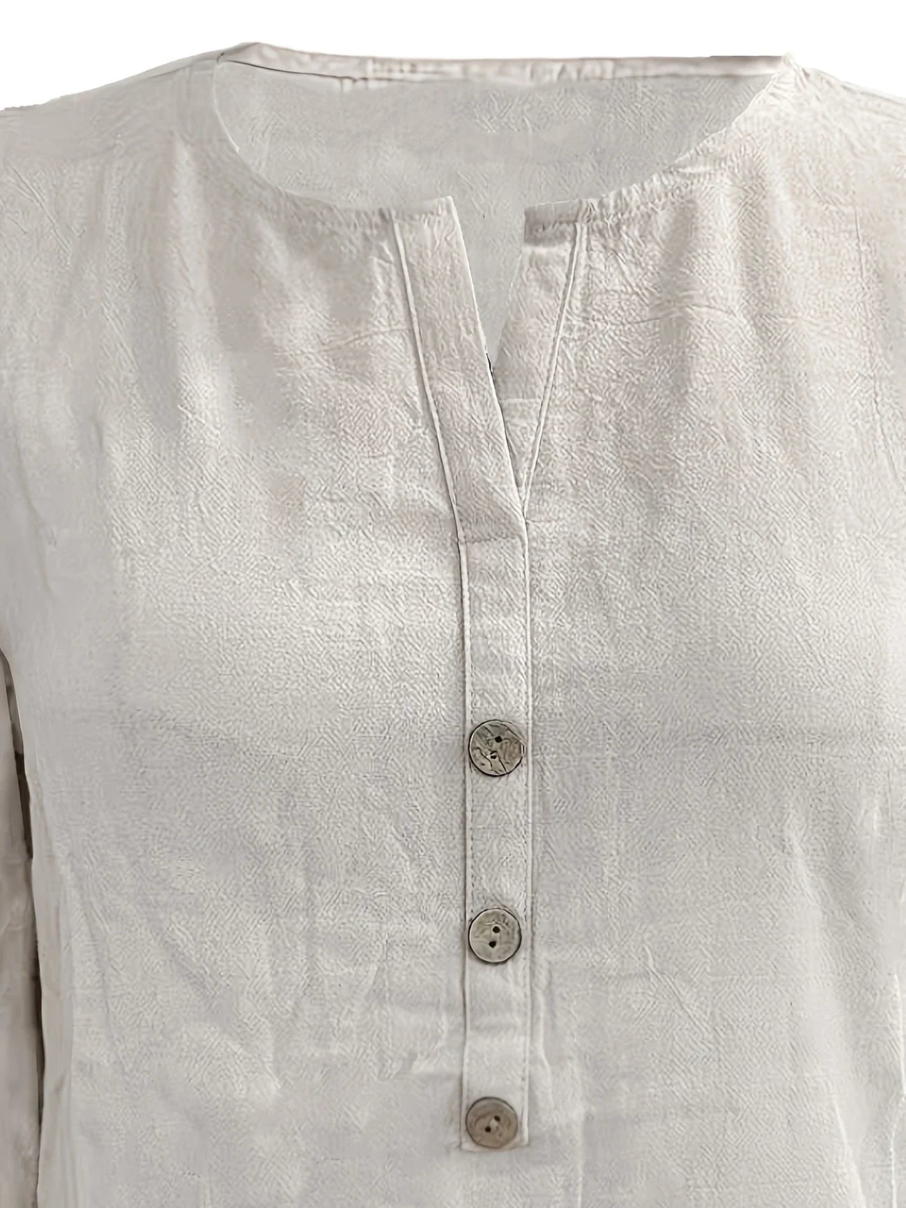 Mykaela | Blusa Informal Con Cuello Abierto y Tacto de Algodón