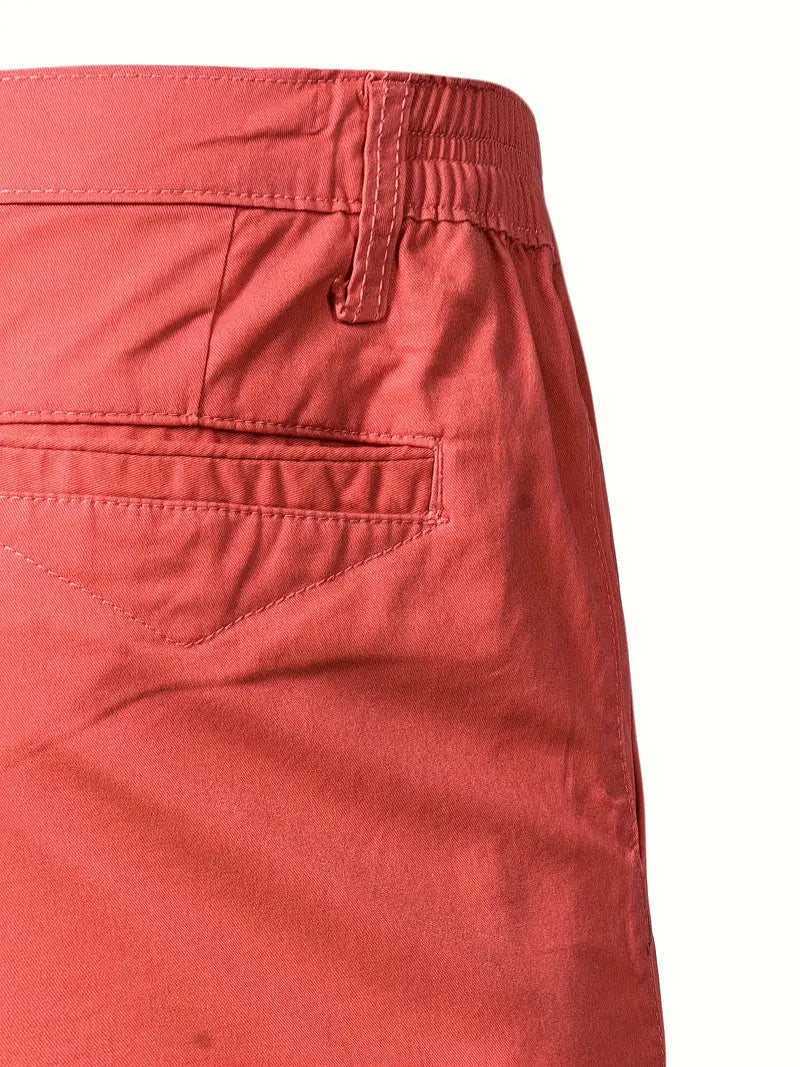 Baird - Pantalones Cortos Informales de Algodón Con Cintura Elástica