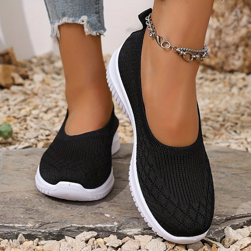 Syffina - Zapatos Sin Cordones de Punto Transpirable