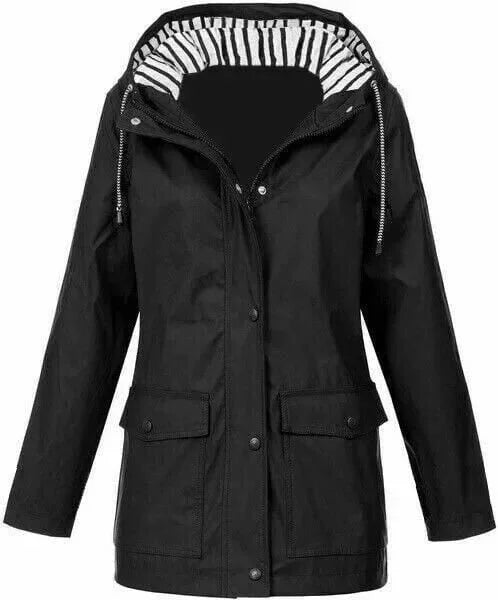 Ilektra | Chaqueta Larga Con Capucha Y Bolsillos