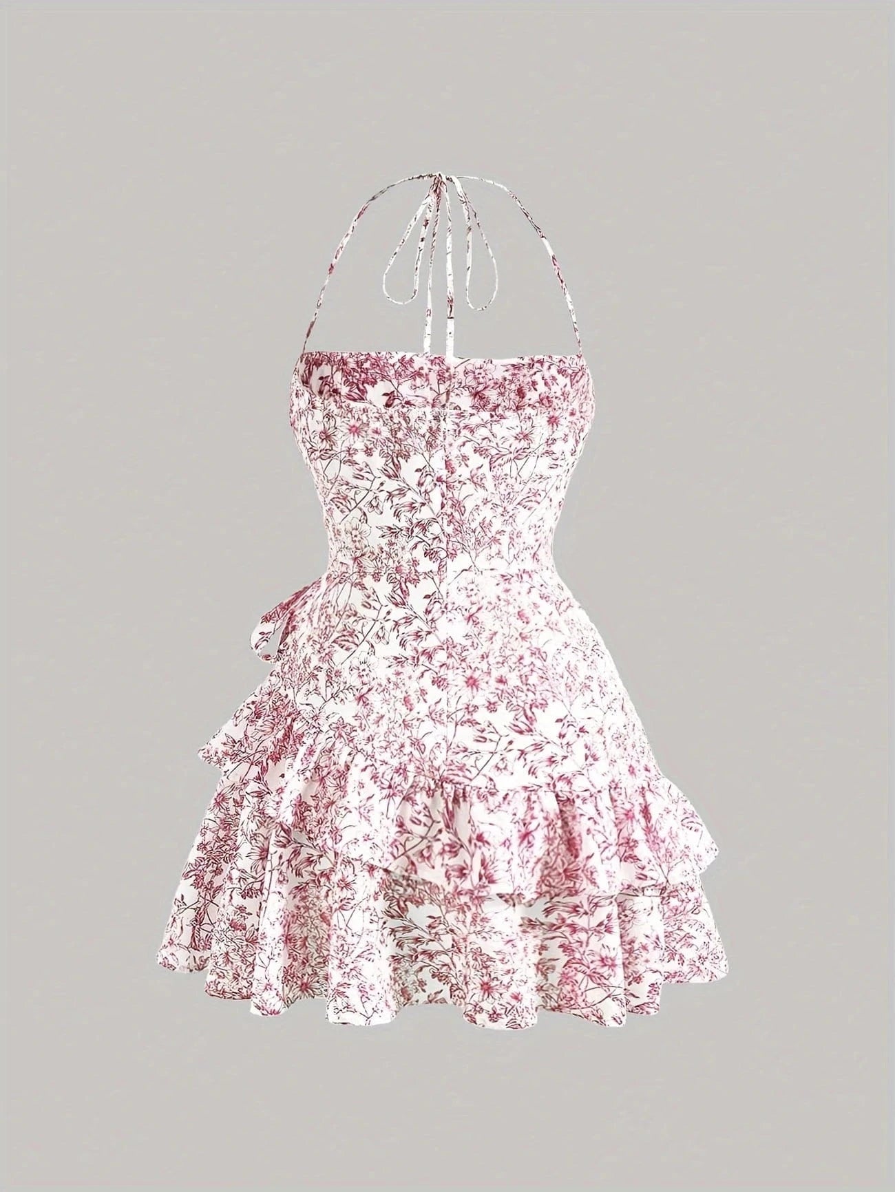 Ortagus | Minivestido floral con tirantes y volantes