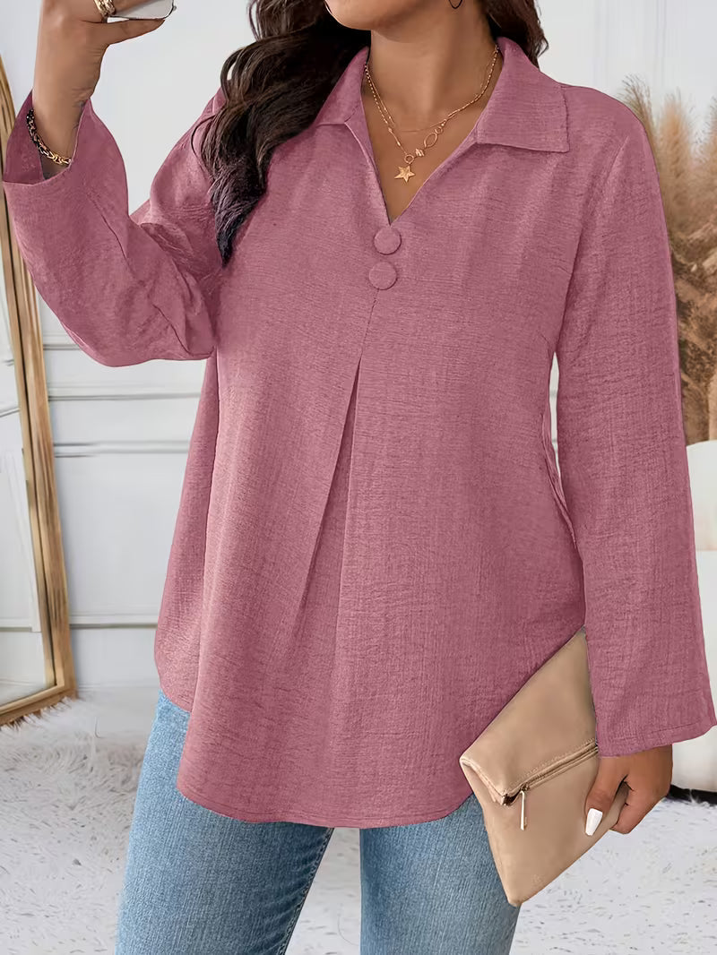 Noyelle | Blusa Holgada de Manga Larga con Botones