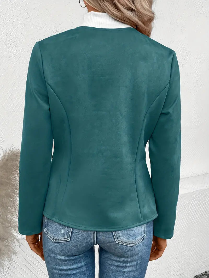 Roksana | Chaqueta Entallada de Manga Larga Con Cremallera