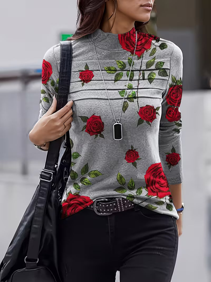 Gwenine | Top de Manga Larga con Estampado Floral