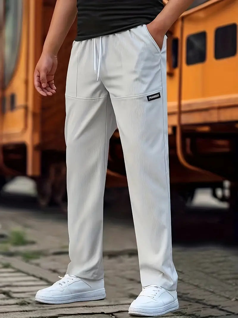 Travys | Pantalones Jogger Rectos Con Cordón y Bolsillos