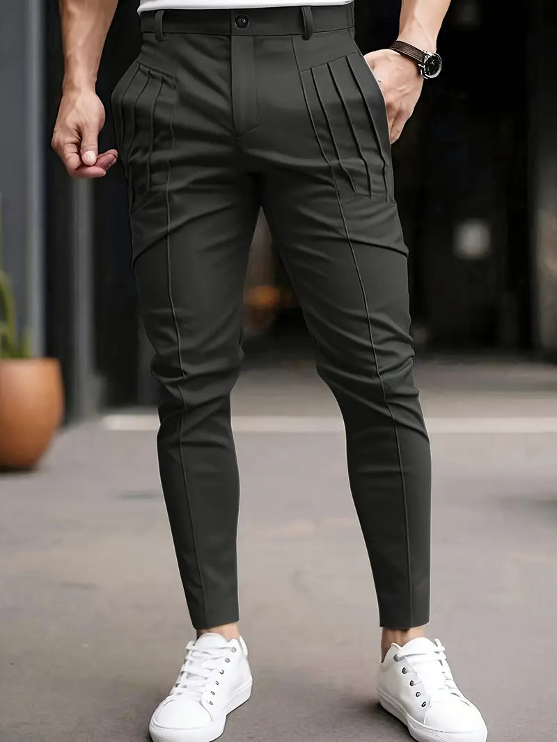 Edgardo | Pantalones Ajustados Con Pliegues Y Corte Cónico Para Hombre