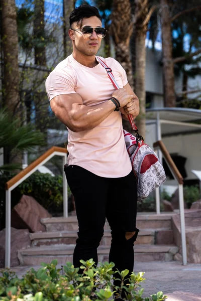 Maxwell - Camiseta de Manga Corta Con Bajo Curvo