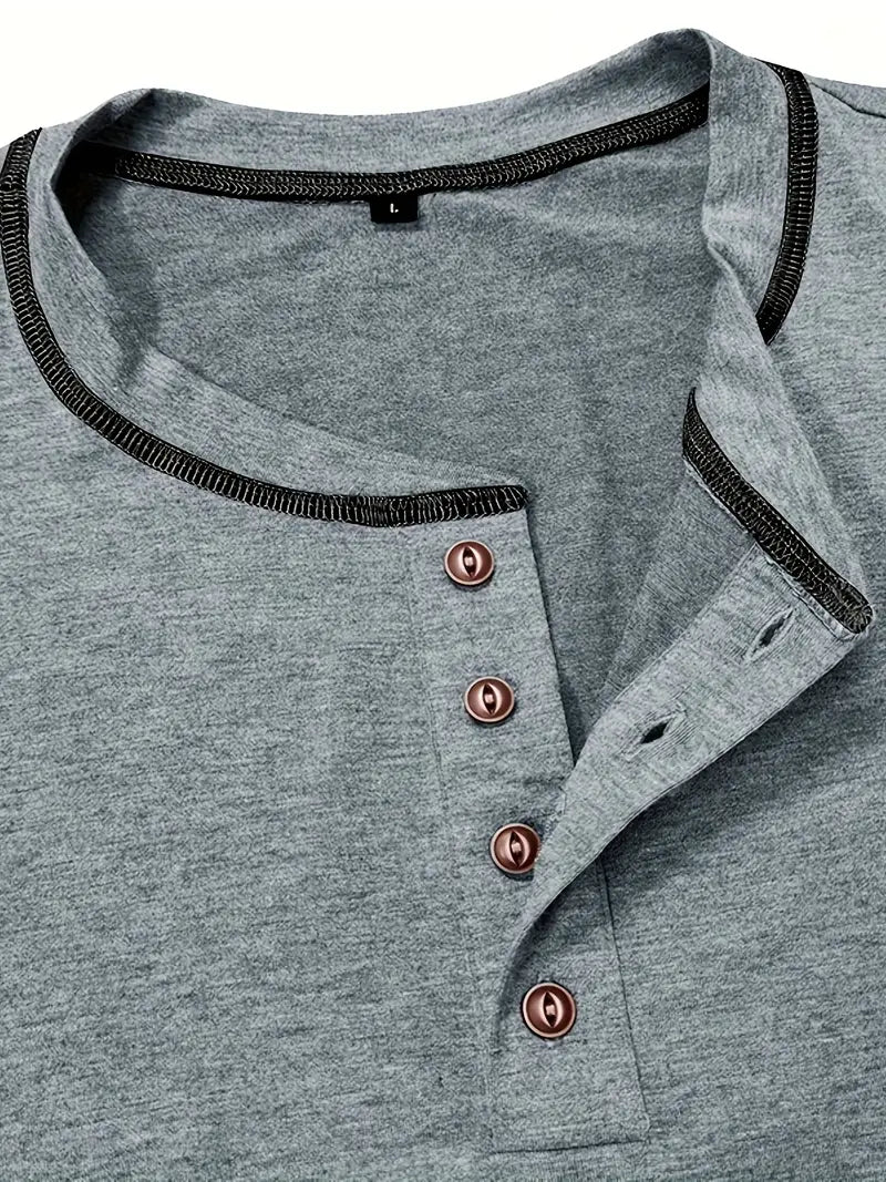 Orazio | Camiseta De Manga Corta Con Cuello Henley