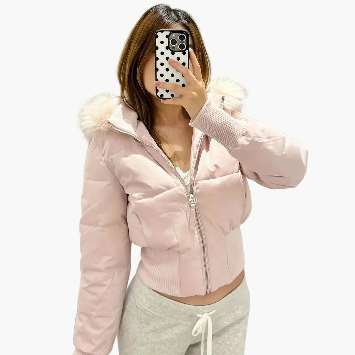 Lucroretta | Chaqueta Puffer Corta con Capucha y Cierre
