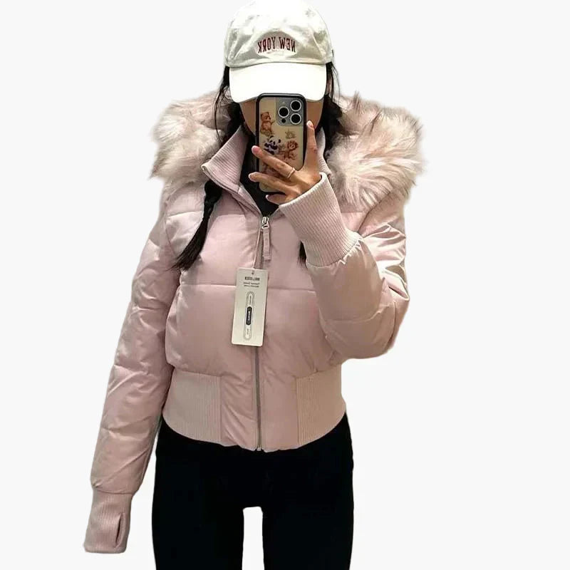 Lucroretta | Chaqueta Puffer Corta con Capucha y Cierre