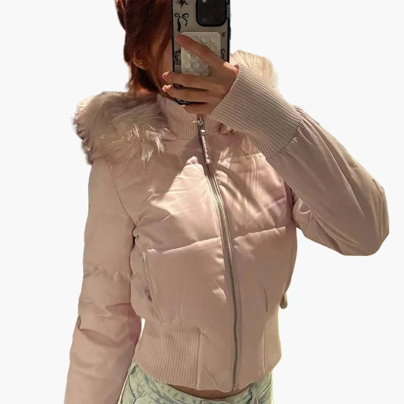 Lucroretta | Chaqueta Puffer Corta con Capucha y Cierre