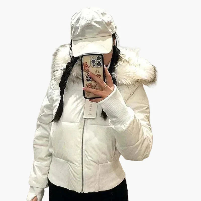Lucroretta | Chaqueta Puffer Corta con Capucha y Cierre