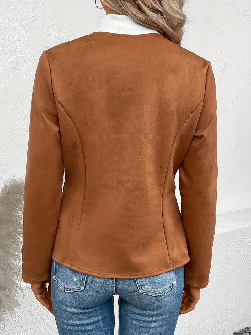 Roksana | Chaqueta Entallada de Manga Larga Con Cremallera