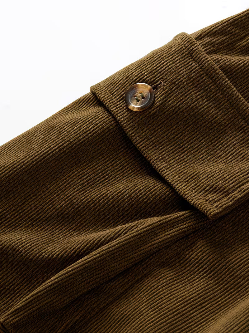 Jorit - Pantalones Cortos Carga De Pana Con Tejido