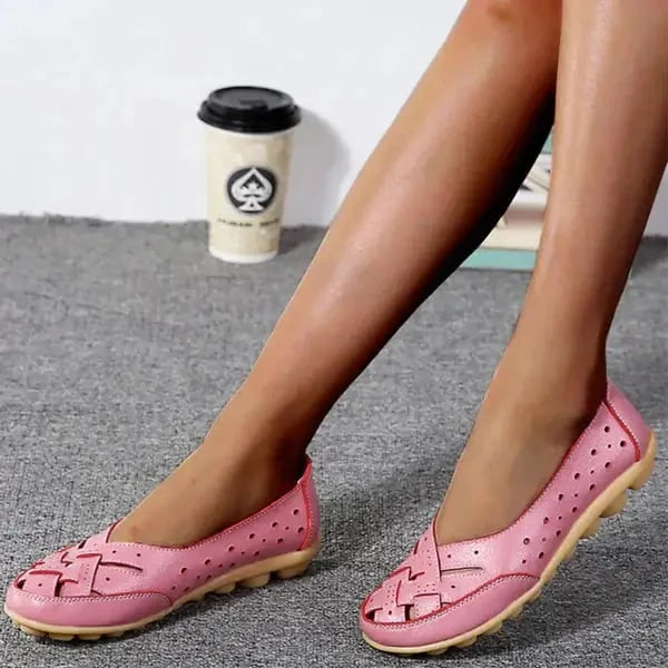 Lenie | Bailarinas Sin Cordones Perforadas Para Mujer