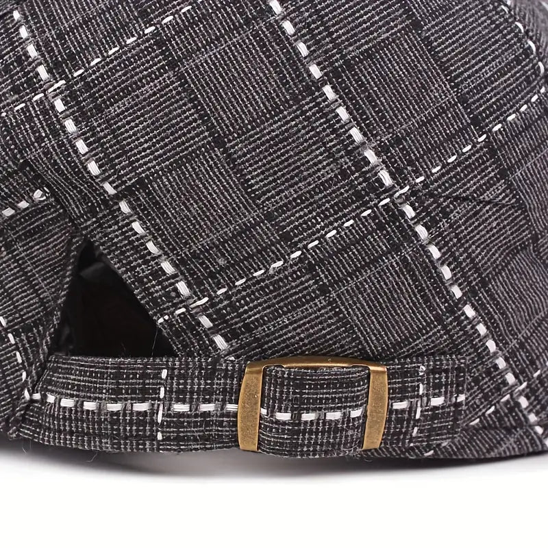 Checklyn | Gorra Plana a Cuadros Estilo Informal