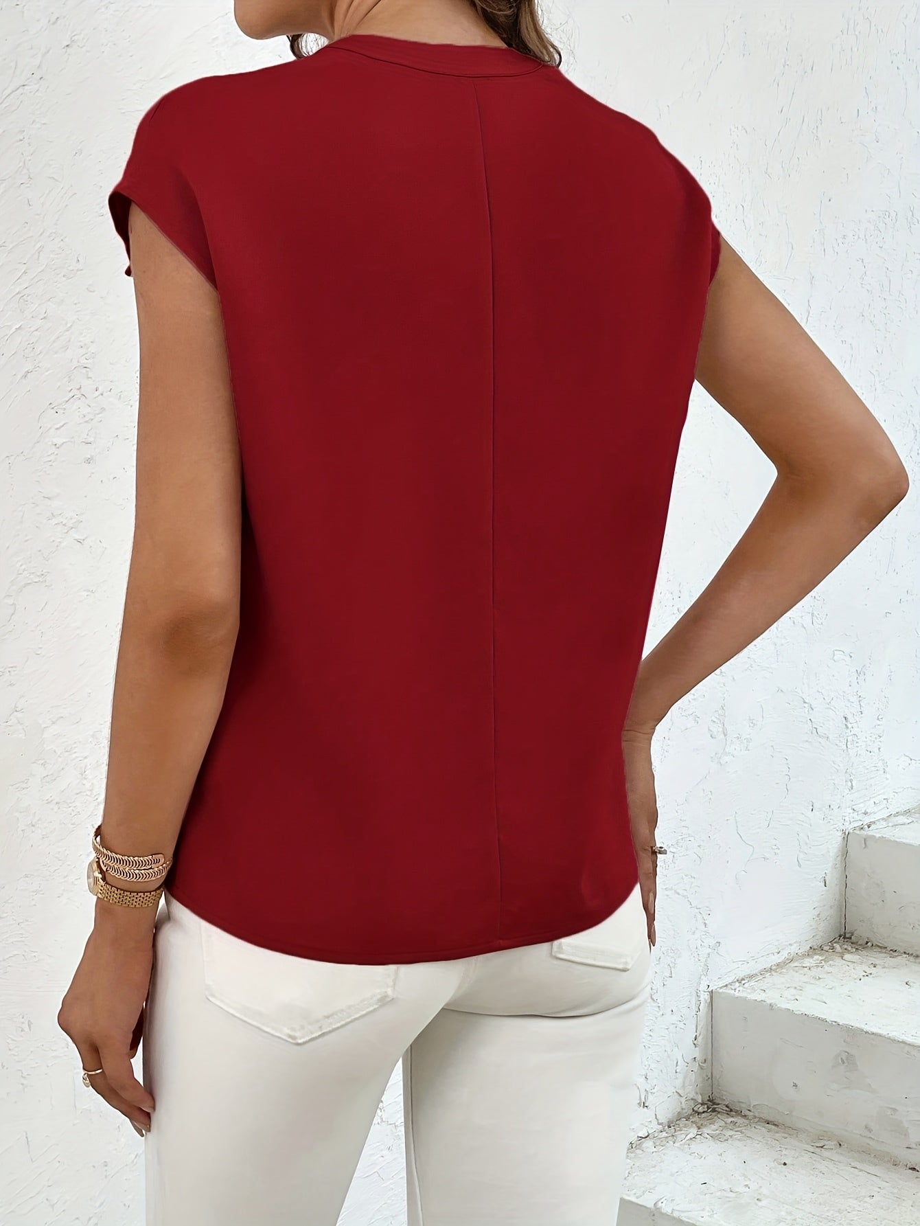 Marquita - Blusa de manga corta con bolsillos