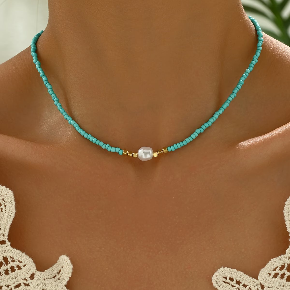 Araya | Ollar Gargantilla Con Detalles De Perlas Y Cuentas