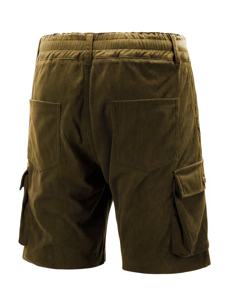 Jorit - Pantalones Cortos Carga De Pana Con Tejido