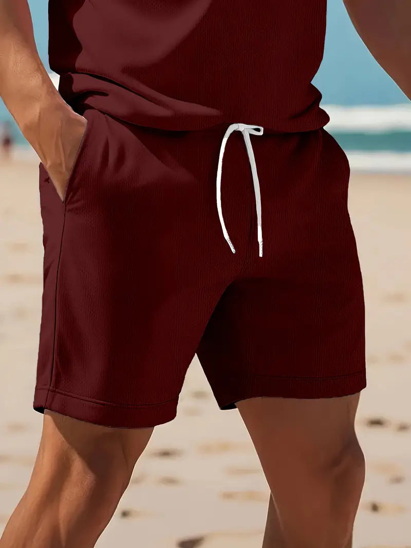 Kelvin | Conjunto De Polo Y Pantalones Cortos Con Textura