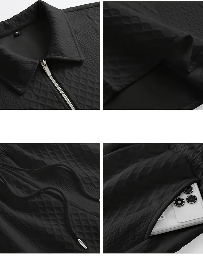 Francisco | Conjunto de Polo y Pantalones Cortos Con Textura