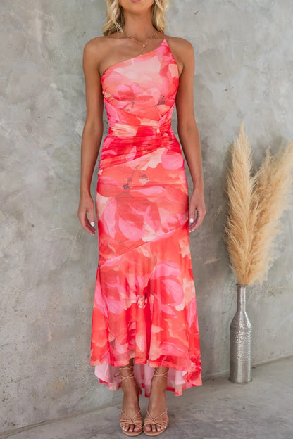 Reneesa | Vestido Asimétrico Floral Con Bajo Alto Bajo