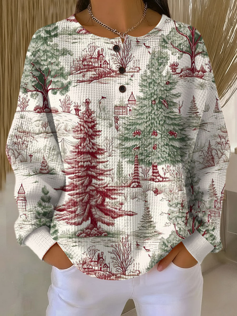 Willemijn | Jersey de Punto Gofrado Con Estampado Festivo