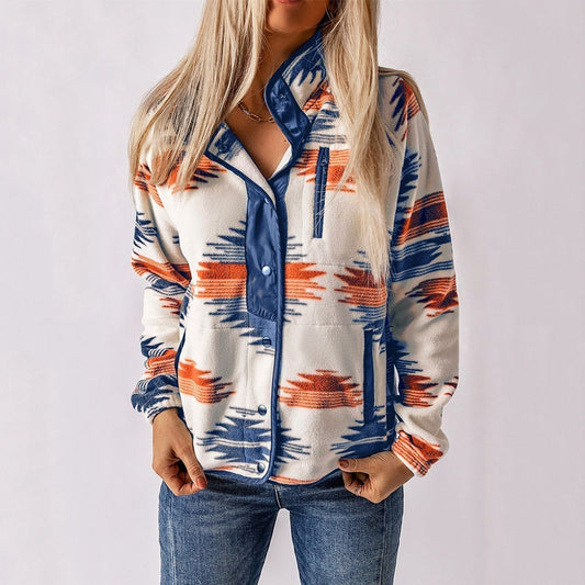 Demetria | Chaqueta Estampada Con Cierre Frontal De Botones