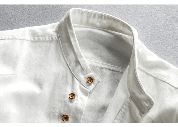 Tevin | Camisa De Manga Larga Con Cuello Mao