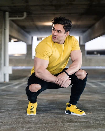 Maxwell - Camiseta de Manga Corta Con Bajo Curvo