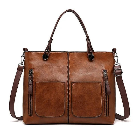 Britney | Bolso de Hombro Con Bolsillos Delanteros Con Cremallera