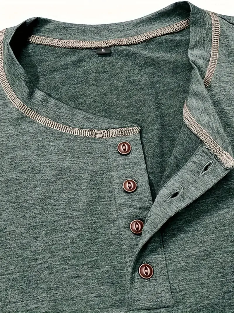 Orazio | Camiseta De Manga Corta Con Cuello Henley