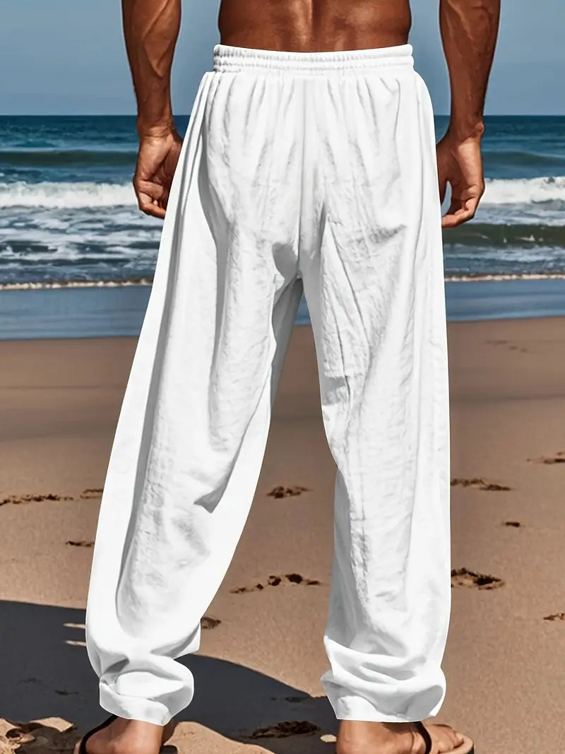 Babaev | Pantalones Anchos de Lino Con Cordón
