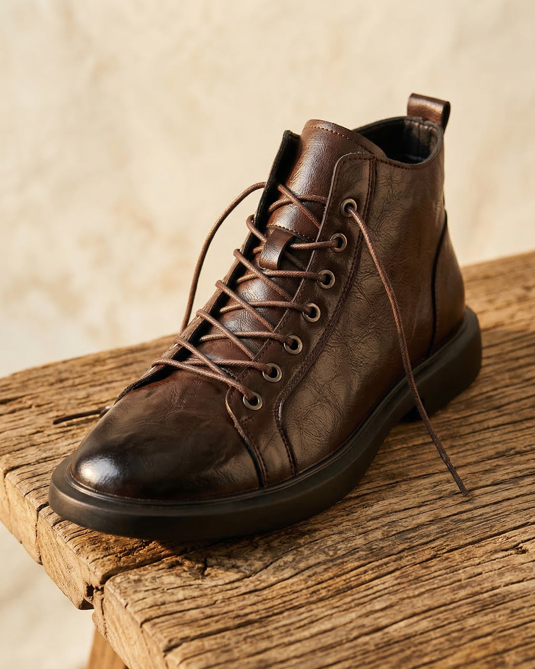 Kervens | Botines Con Diseño De Cordones Y Efecto Piel