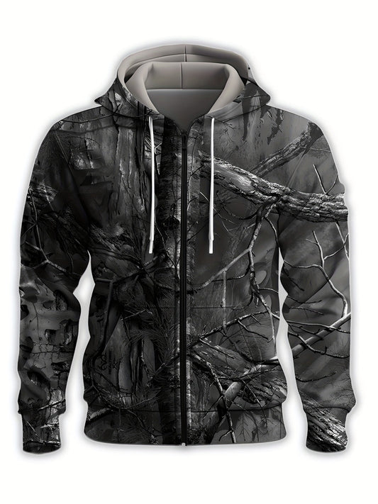 Whitaker | Chaqueta Con Capucha Y Cremallera Frontal Con Estampado De Camuflaje