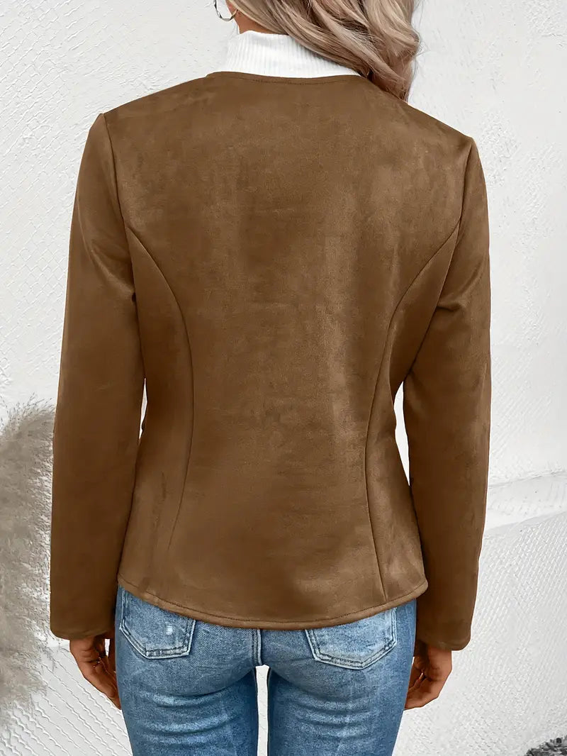 Roksana | Chaqueta Entallada de Manga Larga Con Cremallera