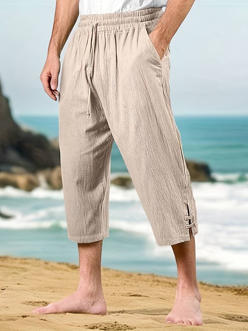 Eksteen | Pantalones Informales Cortos Con Cordón y Cintura Elástica