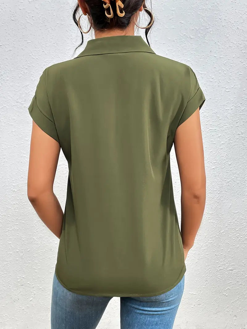 Alfano | Blusa De Manga Corta Con Cremallera