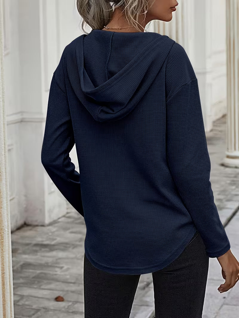 Heydi | Sudadera Con Capucha Manga Larga y Bajo Curvo