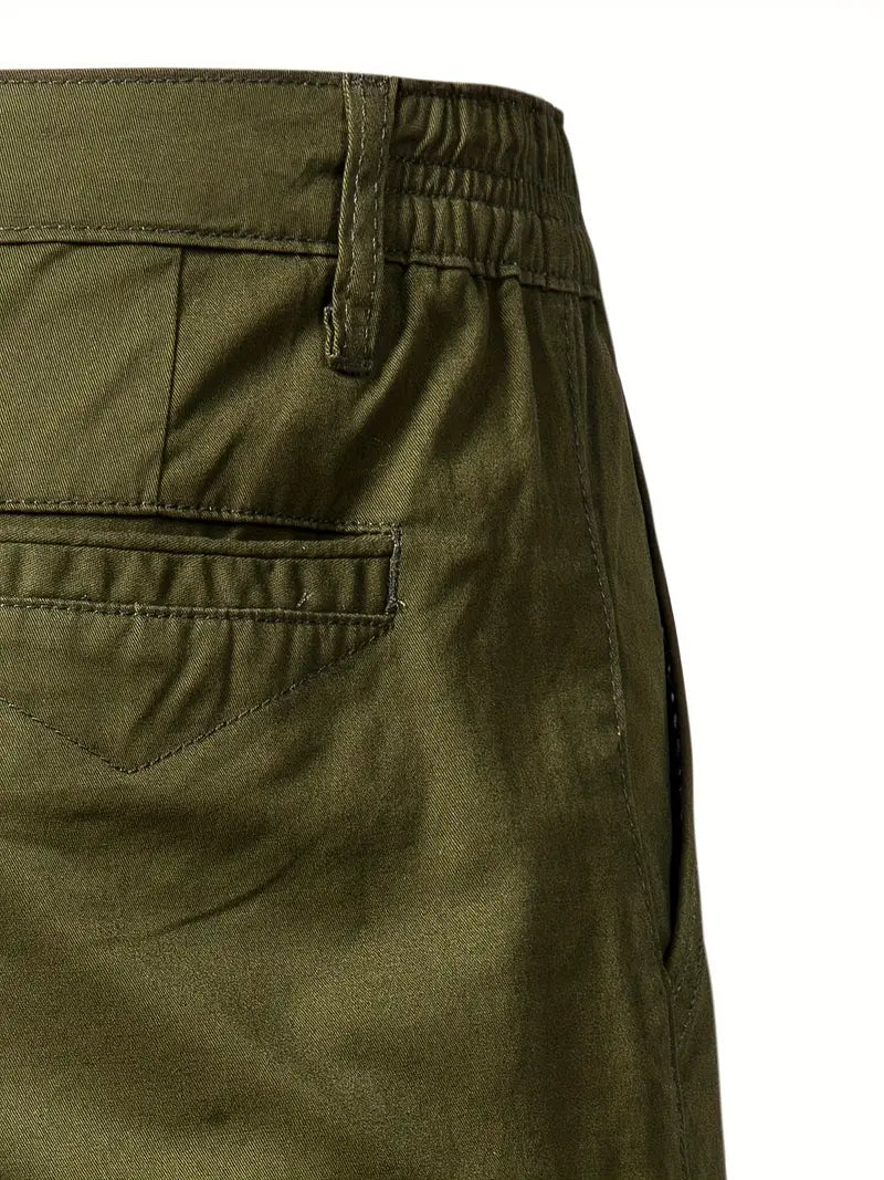 Baird - Pantalones Cortos Informales de Algodón Con Cintura Elástica