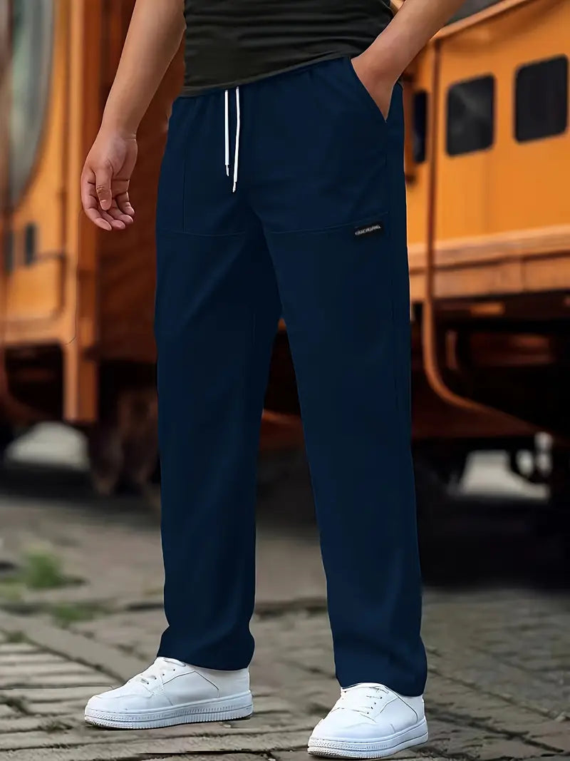 Travys | Pantalones Jogger Rectos Con Cordón y Bolsillos