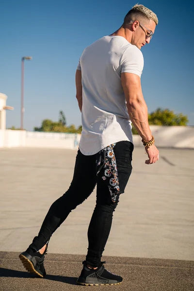 Maxwell - Camiseta de Manga Corta Con Bajo Curvo