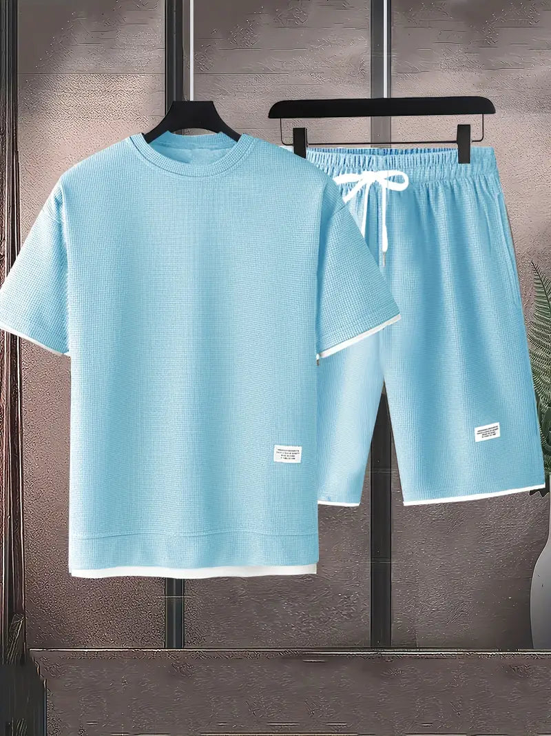 Freire - Camiseta Texturizada y Short Con Cordón